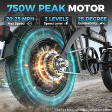 Load image into Gallery viewer, Electric Bike for Adults and Teens with 750W Peak Motor 14 Commuter E-Bike
