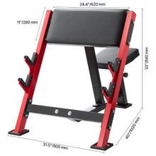 Load image into Gallery viewer, Adjustable Weight Bench with Integrated Bar Holders for Home Gym
