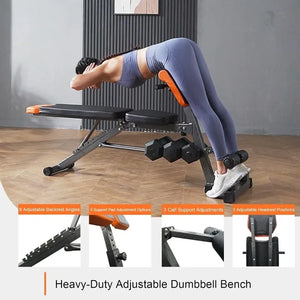 All-in-One Weight Bench–Multi-Functional Full Body Workout Equipment: