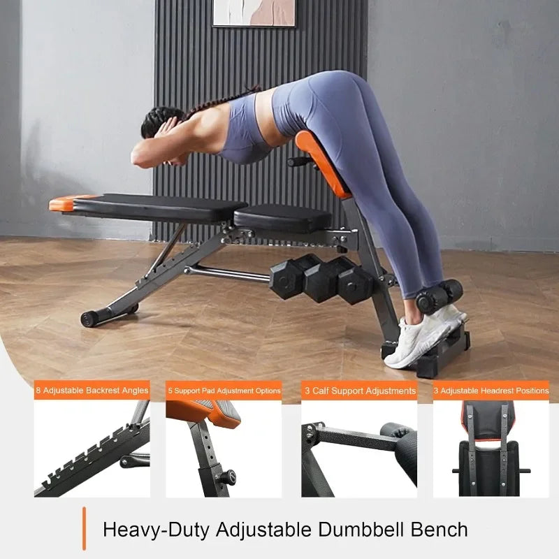 All-in-One Weight Bench–Multi-Functional Full Body Workout Equipment: