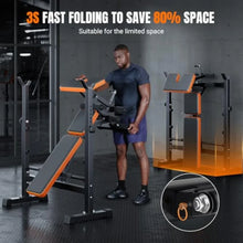 Load image into Gallery viewer, 6 in 1 Space Saving Weight Bench Set for Home Gym
