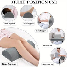 Load image into Gallery viewer, Half Moon Bolster Semi-Roll Knee Pillow Ankle &amp; Knee Support
