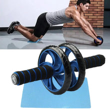 Load image into Gallery viewer, Ab Rolller Wheel l Abdominal Exercise Roller No Noise Non-slip Soft Foam Handles With Knee Mat

