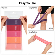 Load image into Gallery viewer, TPE Resistance Bands Set 5 Levels Non-Slip Exercise Booty Bands for Yoga Fitness
