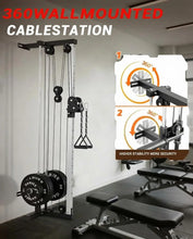 Load image into Gallery viewer, Wall Mount Cable Station, 18 Position Height Adjustable LAT Pulldown Machine
