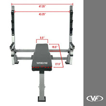 Load image into Gallery viewer, Bench Press Station with Squat Rack – Adjustable Spotter
