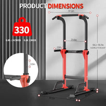 Load image into Gallery viewer, Dip Station - Home Gym Strength Training Pull-Ups Dip-Ups 330Lbs
