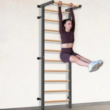 Load image into Gallery viewer, Wall Mounted 2x2 Wooden Gym Ladder with 1 Holes for Suspension Training Home Gym Calisthenics
