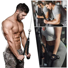 Load image into Gallery viewer, Tricep Rope Push Pull Down Cord for Bodybuilding Exercise
