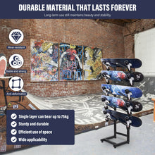 Load image into Gallery viewer, Single/Double Sided Skateboard Rack, 5-Tier Metal Skate Board Organizer
