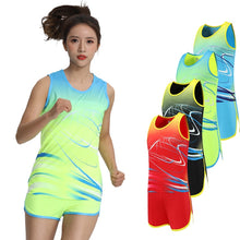 Load image into Gallery viewer, Women Track And Field Suits Breathable Sprint Running Vest Shorts
