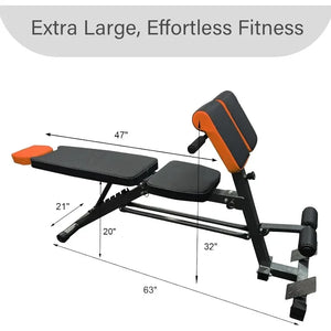 All-in-One Weight Bench–Multi-Functional Full Body Workout Equipment: