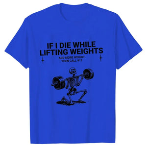 Gym Workout T-shirts for Men Clothing Funny Weightlifting Tshirts