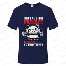 Load image into Gallery viewer, Funny Panda Gym Print T-Shirt Summer Tees for Men Women
