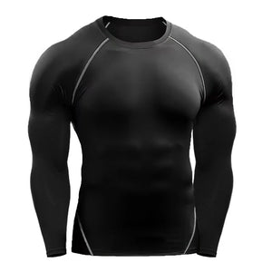Compression Long Sleeve T Shirt Men Elastic Training T-shirt