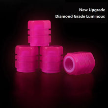 Load image into Gallery viewer, 4pcs Luminous Valve Caps Fluorescent Night Glowing
