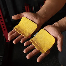 Load image into Gallery viewer, Four-fingers Fitness Gloves Gym Barbells Weightlifting Cowhide Gloves
