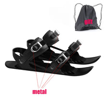 Load image into Gallery viewer, Mini Short Ski Skates Skis Boots Skiboards Adjuatable Adults Short Shoe Snowblades
