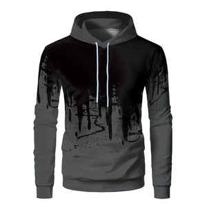 2024 Spring and Autumn New Men's Inkjet Printed Hoodie and Pants
