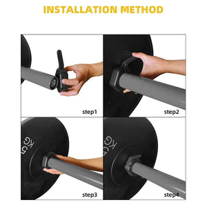 ‌Non Slip 2 Inch Olympic Barbell Clamps with Quick Release Spin Lock