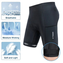 Load image into Gallery viewer, X-TIGER Men Cycling Shorts with Back Pocket 5D Gel Padded Bike Shorts
