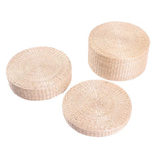 Load image into Gallery viewer, Japanese Straw Pouf Seat Mat Meditation Home Decor Cushion Buckwheat Floor Yoga Seat
