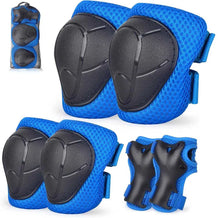Load image into Gallery viewer, Kids Protective Gear Knee Pads and Elbow Pads 3 in 1 with Wrist Guard for  Skateboard

