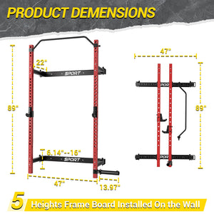 Folding Squat Rack for Home Gym