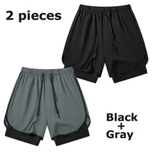 Load image into Gallery viewer, Men's 2 in 1 Running Workout Short with Phone Pocket Towel Loop

