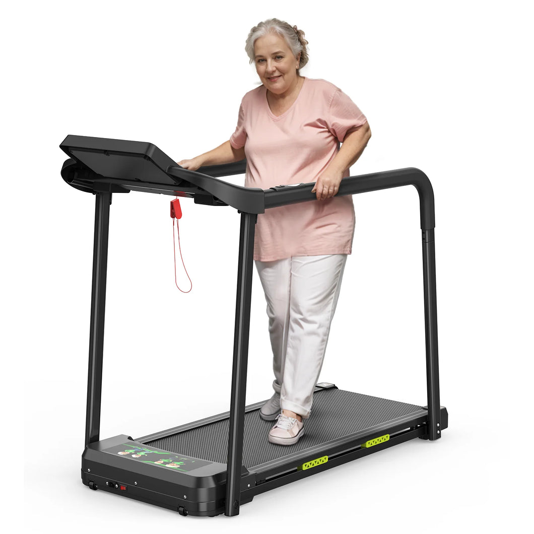 Walking Pad Treadmill for Senior, Foldable Exercise Treadmill with Stable and Safe Structural Design