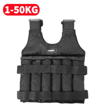 Load image into Gallery viewer, 3/20/15/35/50kg Weighted Vest Adjustable Weighted Exercise Vest Workout Equipment for Running

