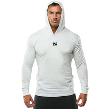 Load image into Gallery viewer, Autumn Cotton Breathable Casual Hooded T-Shirts Men Slim Fit Long Sleeve Running Shirts
