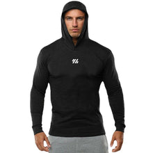 Load image into Gallery viewer, Autumn Cotton Breathable Casual Hooded T-Shirts Men Slim Fit Long Sleeve Running Shirts
