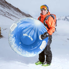 Load image into Gallery viewer, Adult Inflatable Snow Tube, Thickened Heavy-Duty Hard-Bottom Snow Sled with Handles
