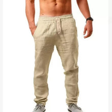 Load image into Gallery viewer, Men's Cotton Linen Pants Loose Breathable Casual Streetwear Fitness Lightweight Yoga Trousers
