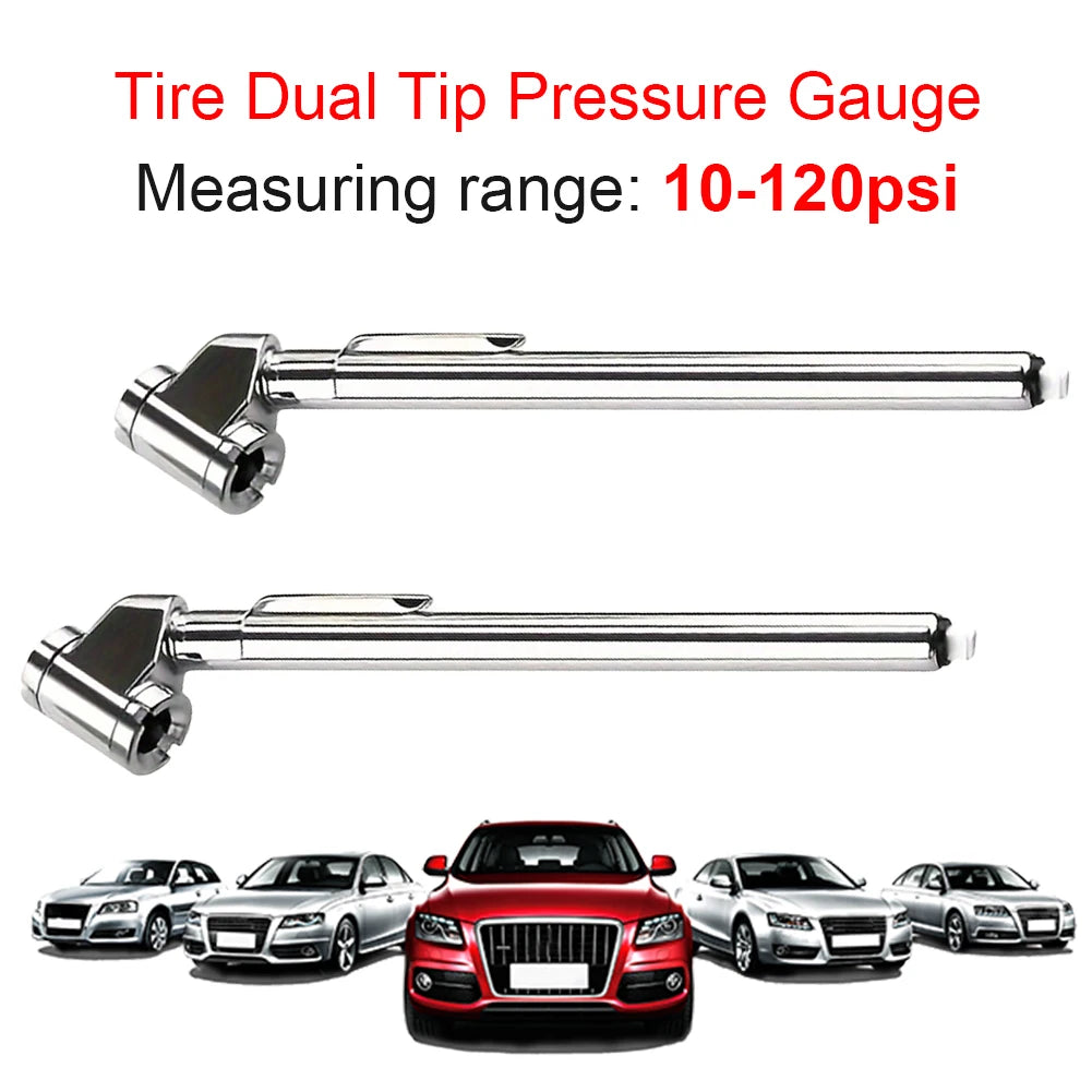 Portable Car Tire Air Pressure Gauge 10-120 PSI Auto Truck Motorcycle Bike Tester Pen