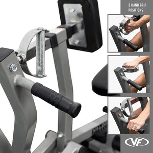 Valor Fitness Seated Row Machine – Plate Loaded with Converging Arms & Multi-Grip Handles