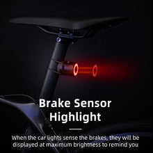 Load image into Gallery viewer, ROCKBROS Smart Brake Bicycle Tail Light
