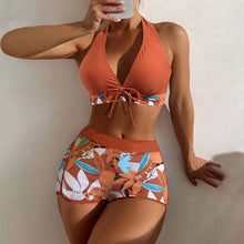 Load image into Gallery viewer, Shorts Bikinis Set  High Waist Swimsuit Women Swimwear
