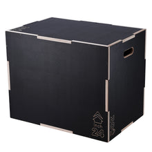 Load image into Gallery viewer, SucceBuy 3 in 1 Plyometric Jump Box Wooden Plyo Box Black For Home Gym

