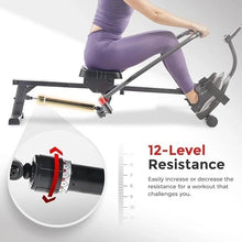 Load image into Gallery viewer, ZZZFitness Compact Full-Motion Rowing Machine w/Adjustable Resistance
