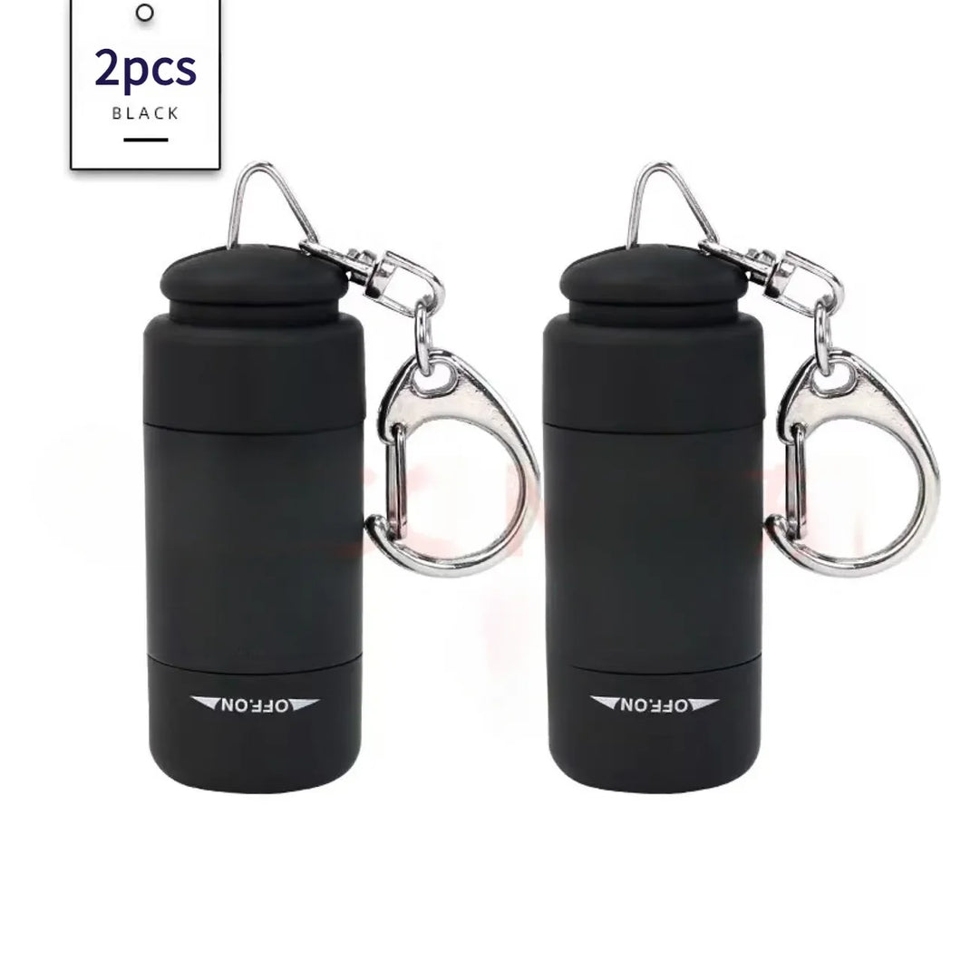Led micro pocket flashlight portable USB rechargeable keychain flashlight waterproof home Outdoor Hiking
