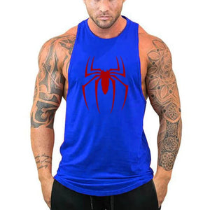 Red Spider Printed Running Tank Tops