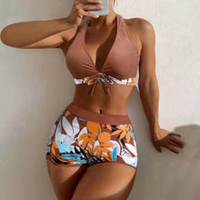 Load image into Gallery viewer, Shorts Bikinis Set  High Waist Swimsuit Women Swimwear
