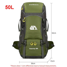 Load image into Gallery viewer, 50L Travel Backpack Camping Men Large Hiking Bag
