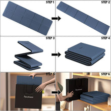 Load image into Gallery viewer, Foldable Travel Yoga Mat 6mm Thick with Carrying Bag
