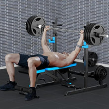 Load image into Gallery viewer, Adjustable Weight Bench with Squat Rack for Home Gym
