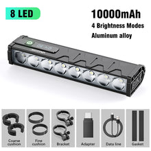 Load image into Gallery viewer, Bicycle Light Front 8/17LED 25500Lumen Bike Light 10000mAh
