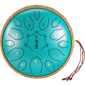 12 Inch 15 Note Tongue Drum D Key Ethereal Drum Beginner Hand Pan Drums Yoga Meditation
