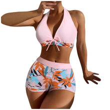 Load image into Gallery viewer, Shorts Bikinis Set  High Waist Swimsuit Women Swimwear
